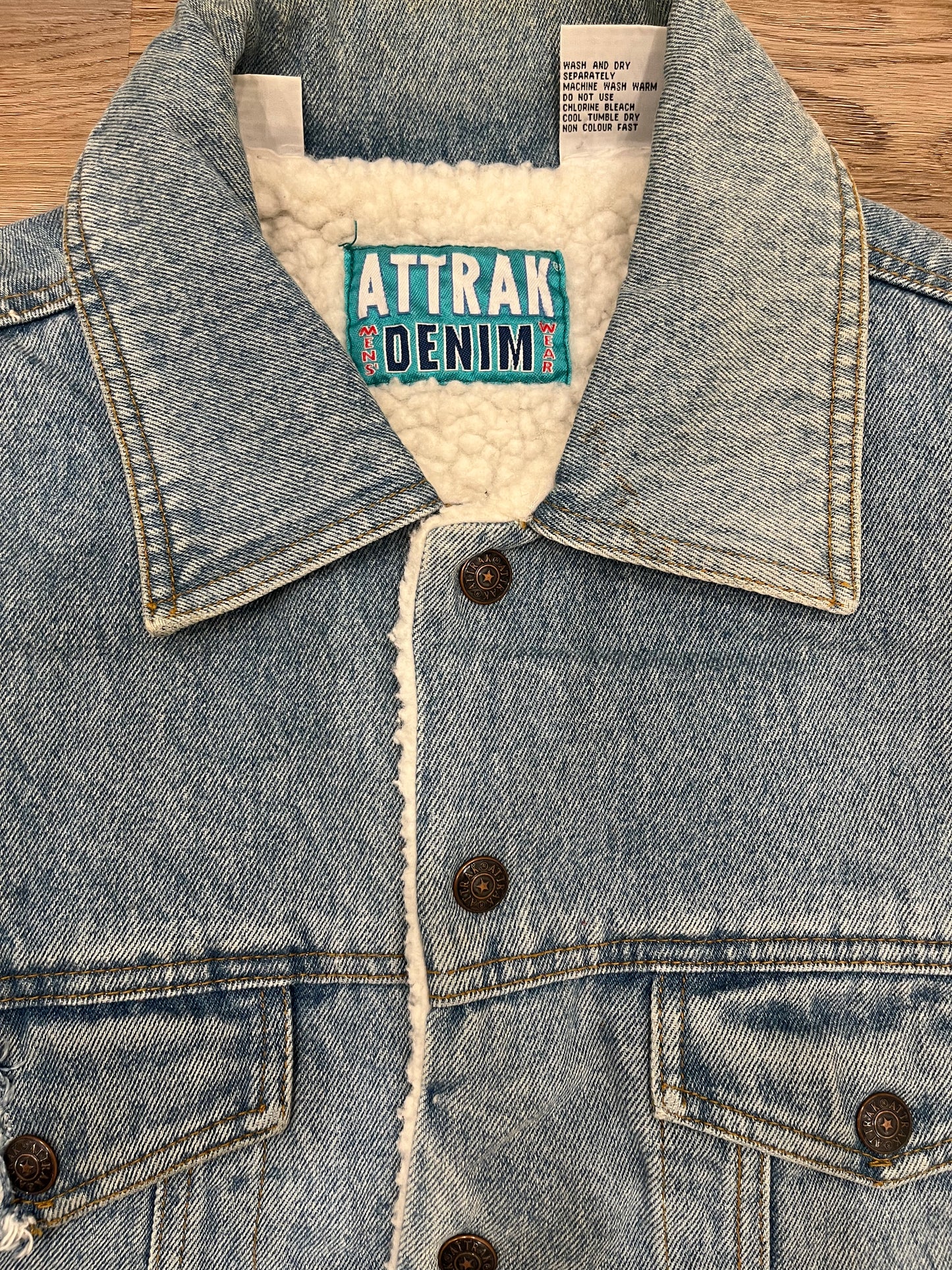 1990’s Attrak Men’s Denim Sherpa Lined Jacket