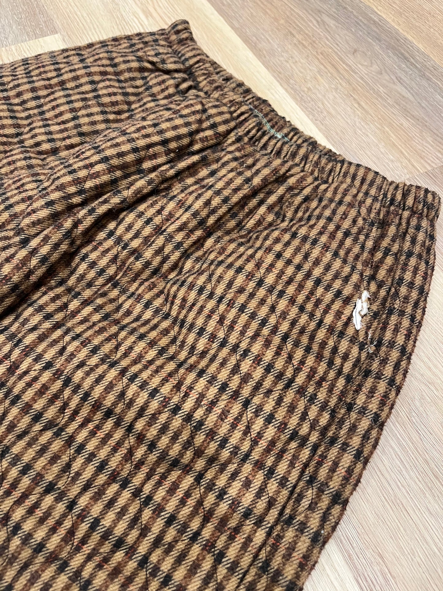 1990’s Quilted Plaid Padded Bottoms