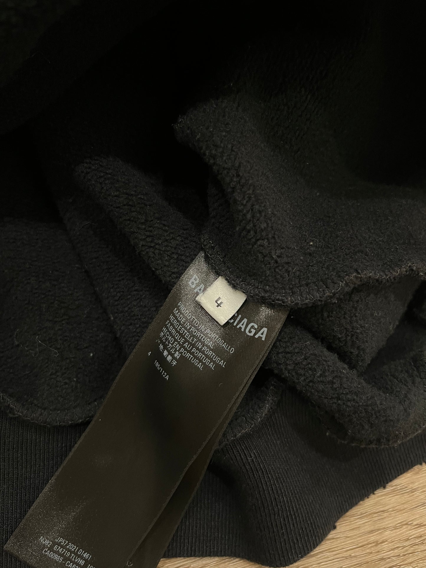 Balenciaga Distressed Zip Up Jacket